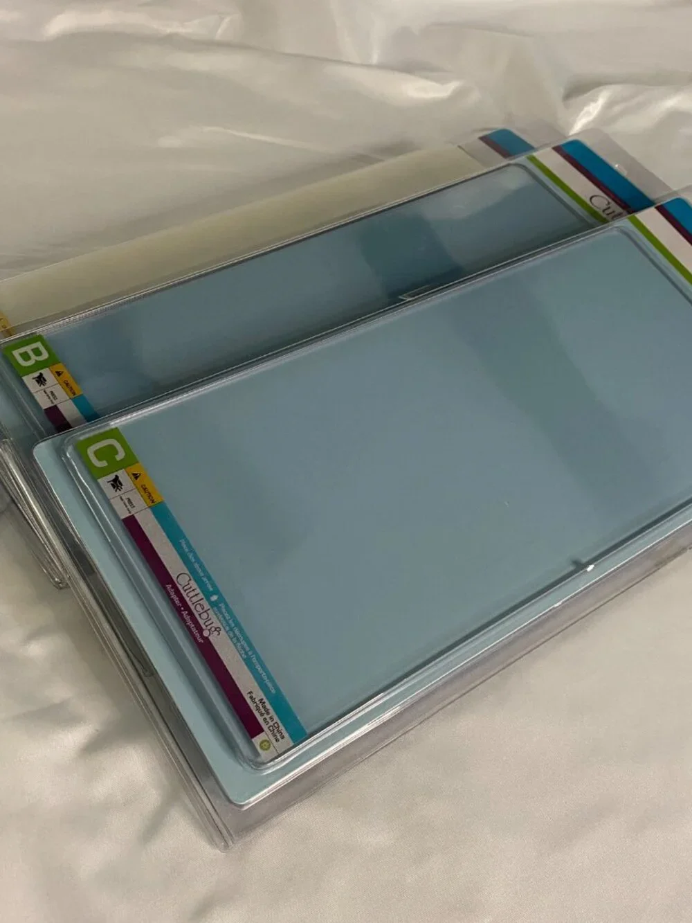 Cuttlebug A B C 6x13 Cutting Plates & Adapter Set